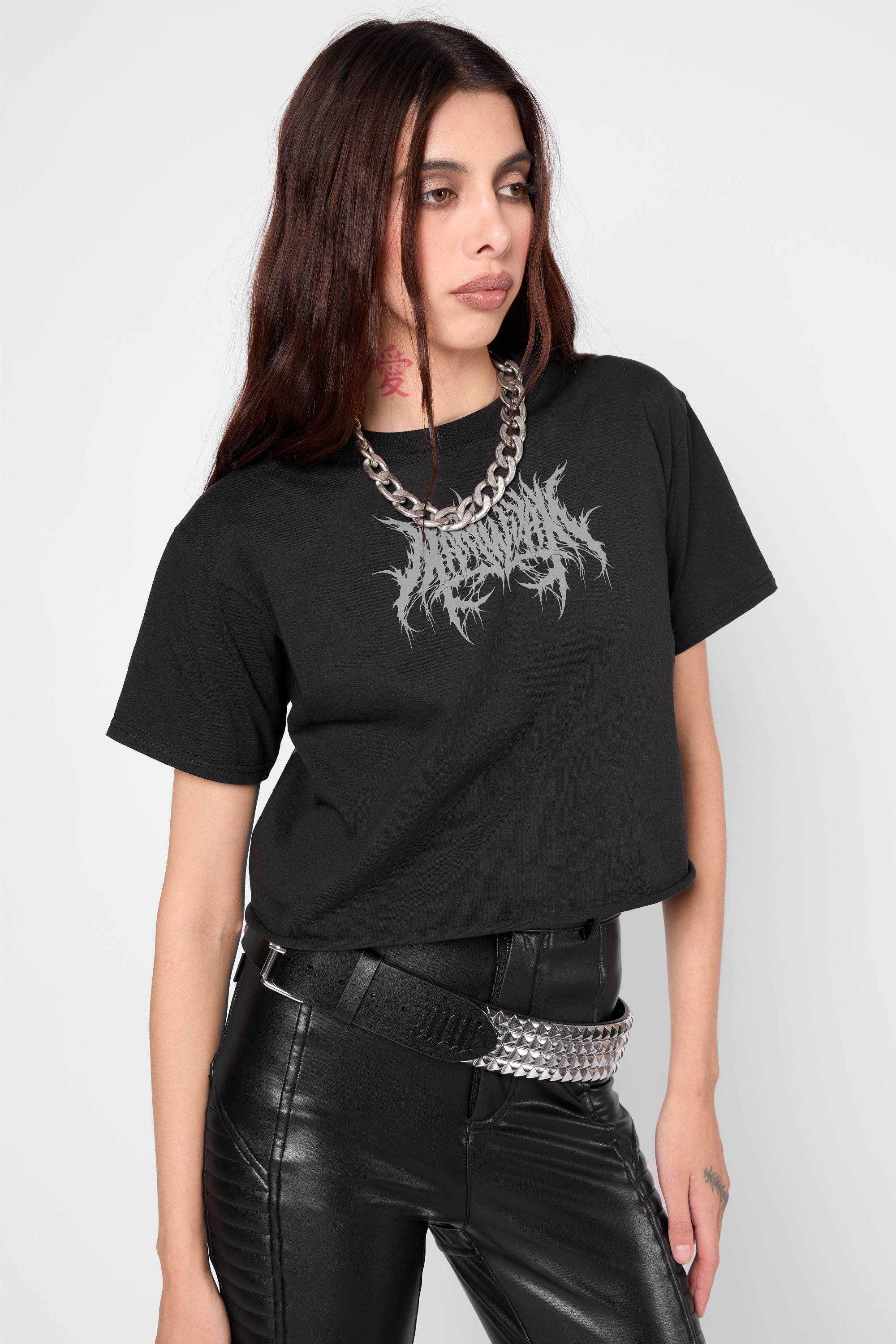 Requiem Cropped Cut-Off Tee-Mary Wyatt London