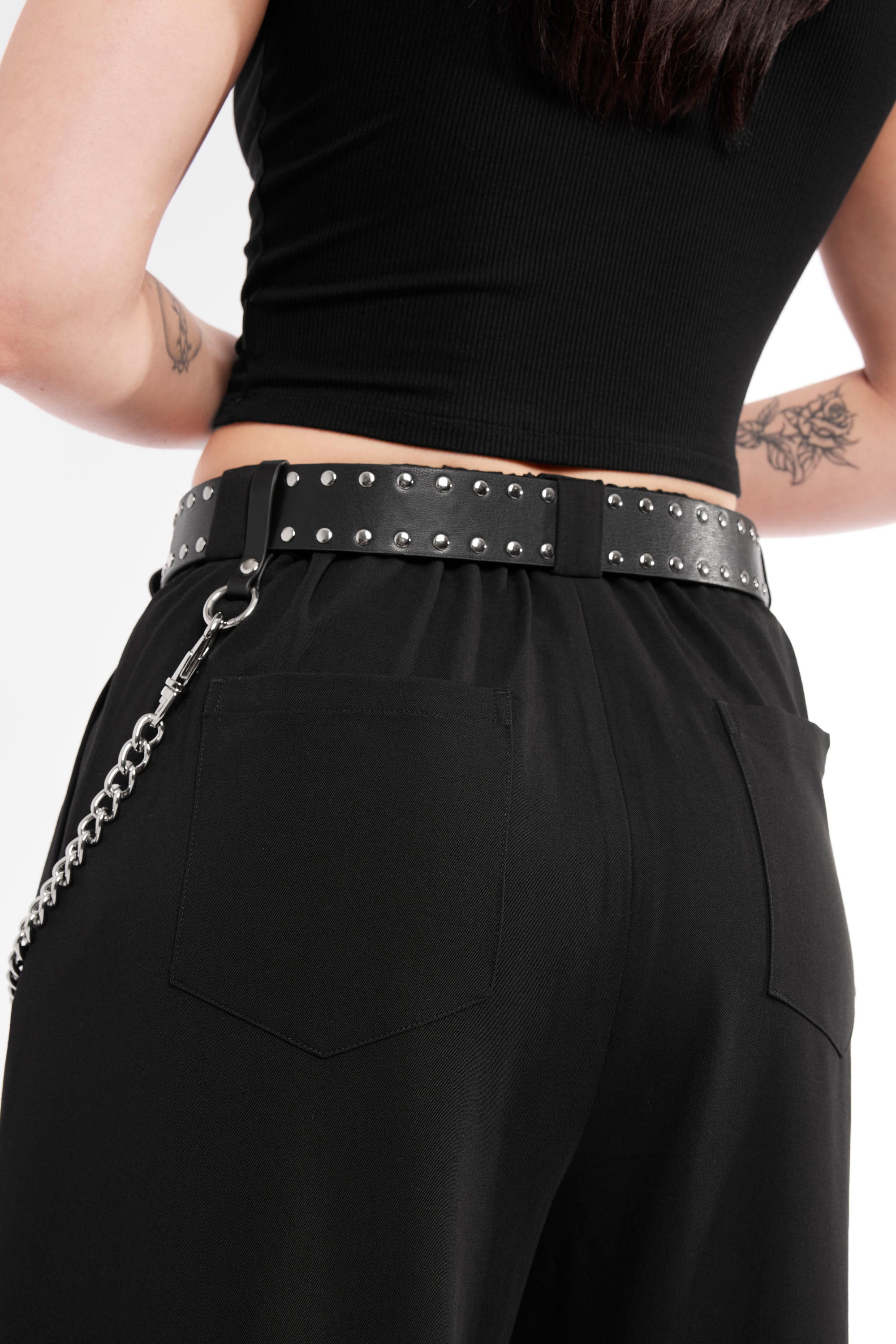 Sabrina Appleskin™ Vegan Leather Studded Mid-Rise Belt