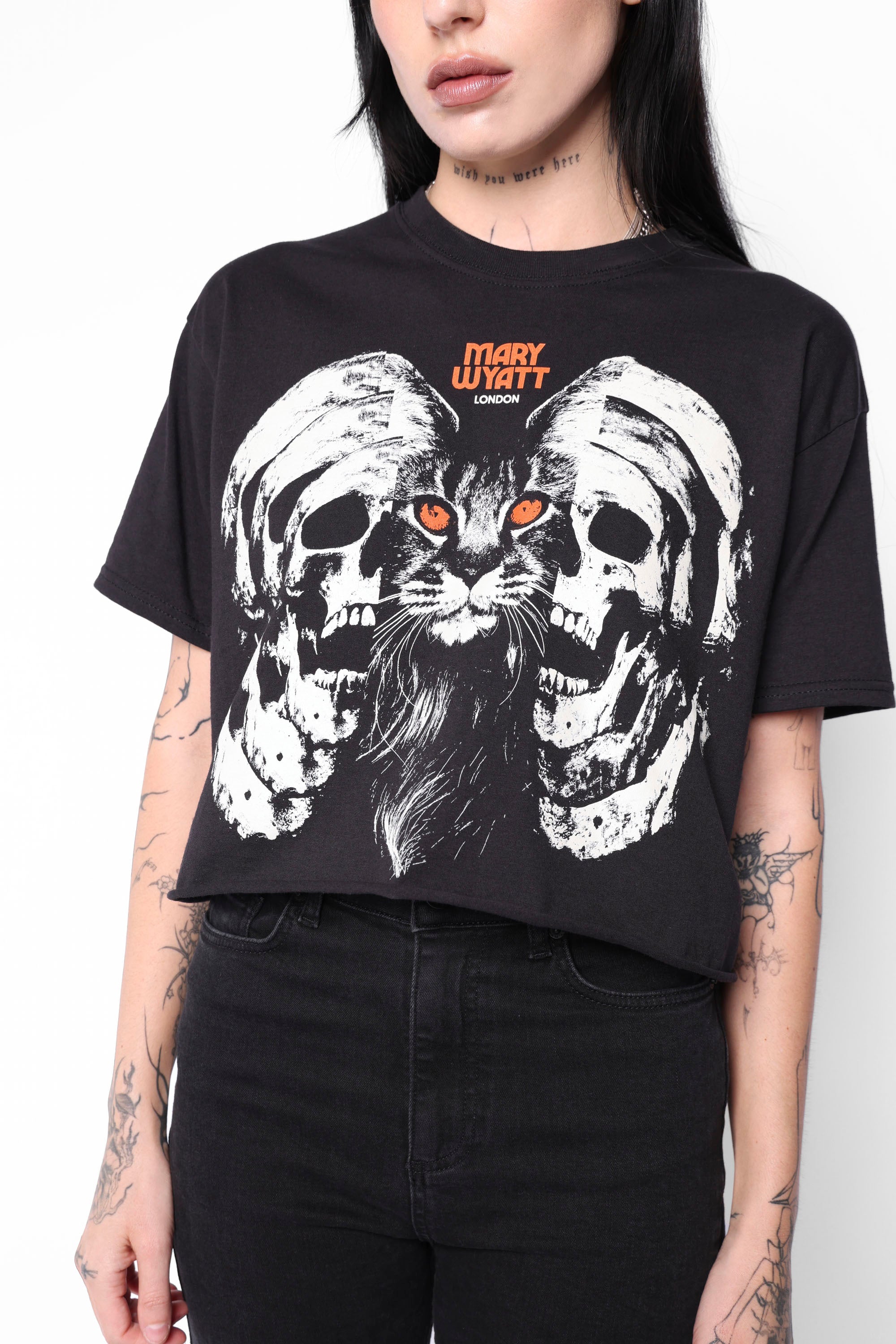 Salem Cropped Cut-Off Tee - Mary Wyatt London