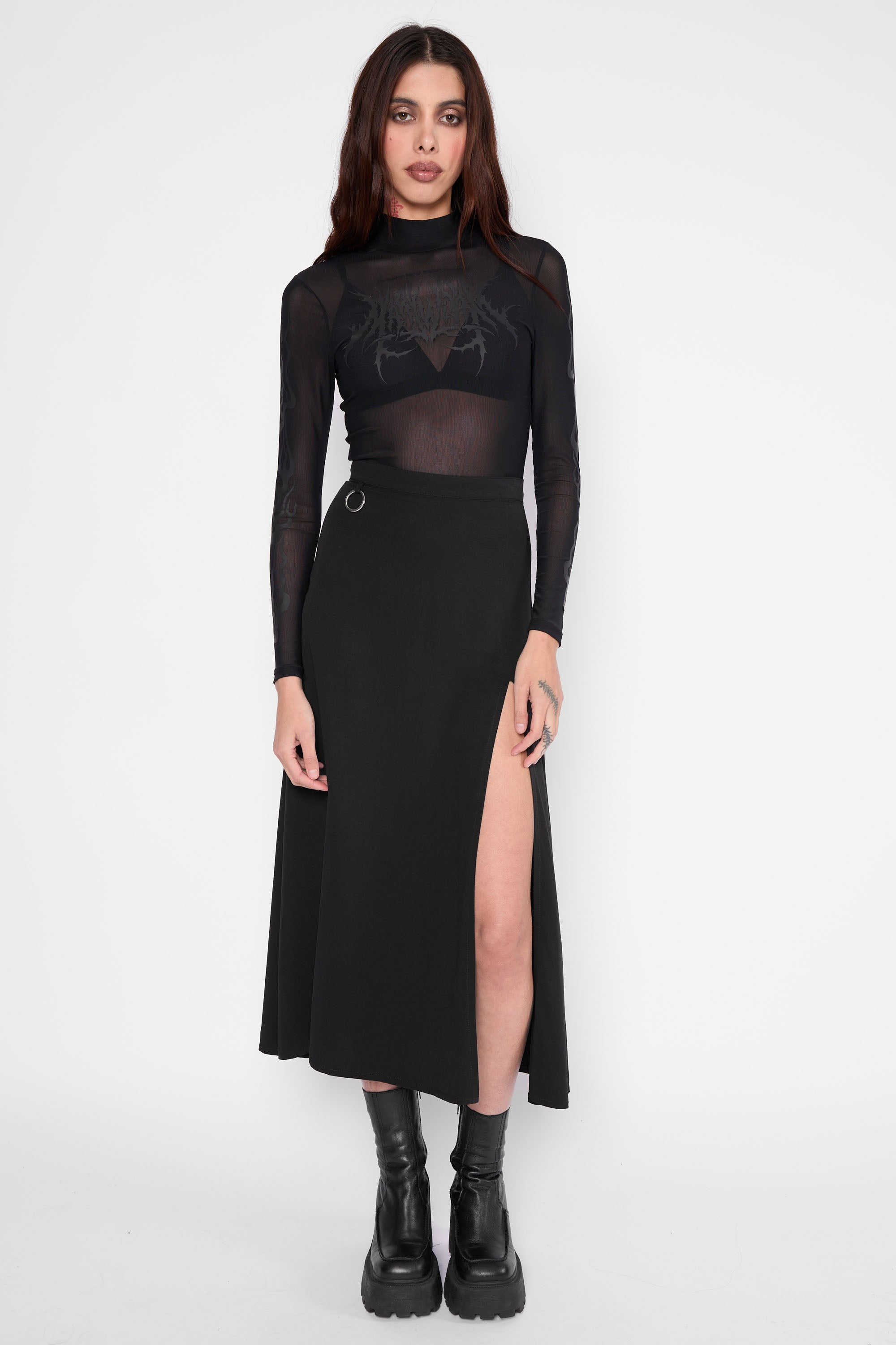 Sofia O-Ring Split Skirt-Mary Wyatt London