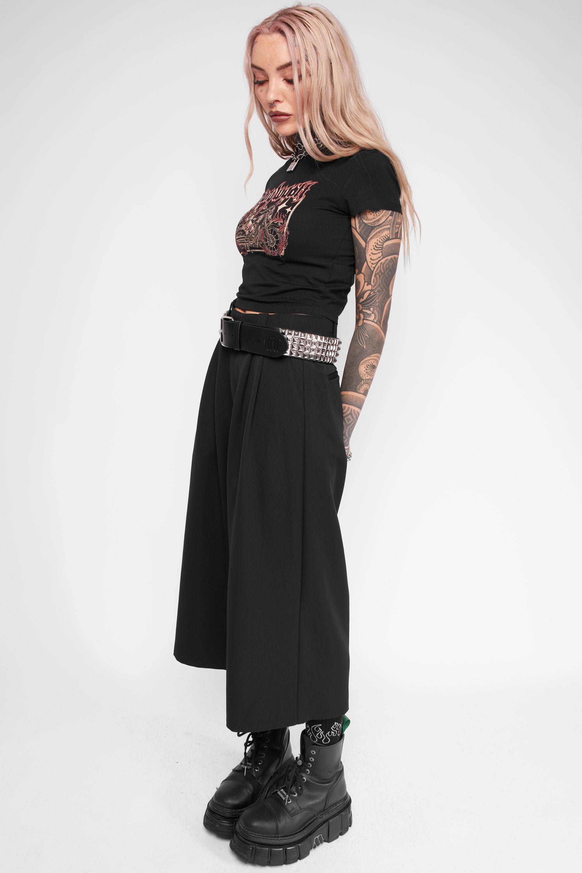 Tegan Cropped Wide Leg Trouser