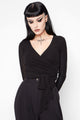 Helena Knitted Mesh Wrap Top - Mary Wyatt London