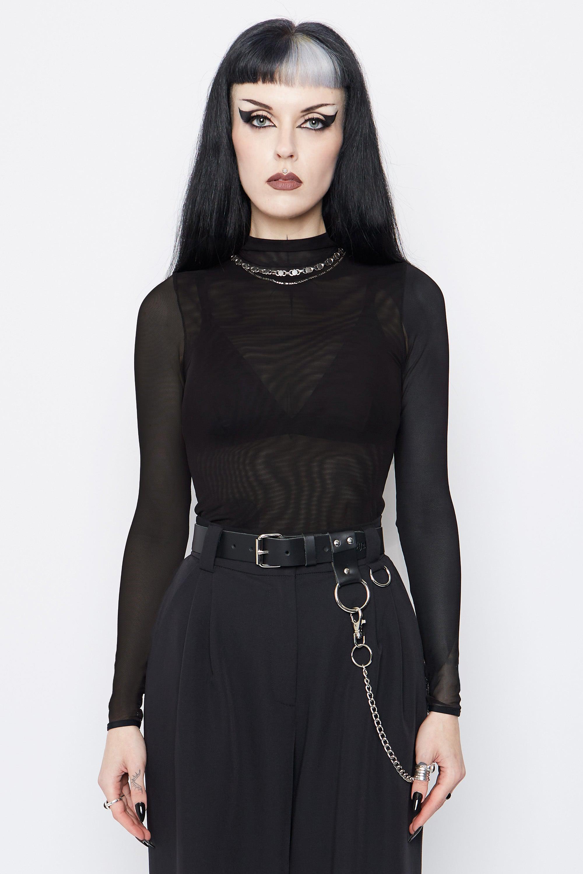 Gemini High Neck Mesh Top - Mary Wyatt London