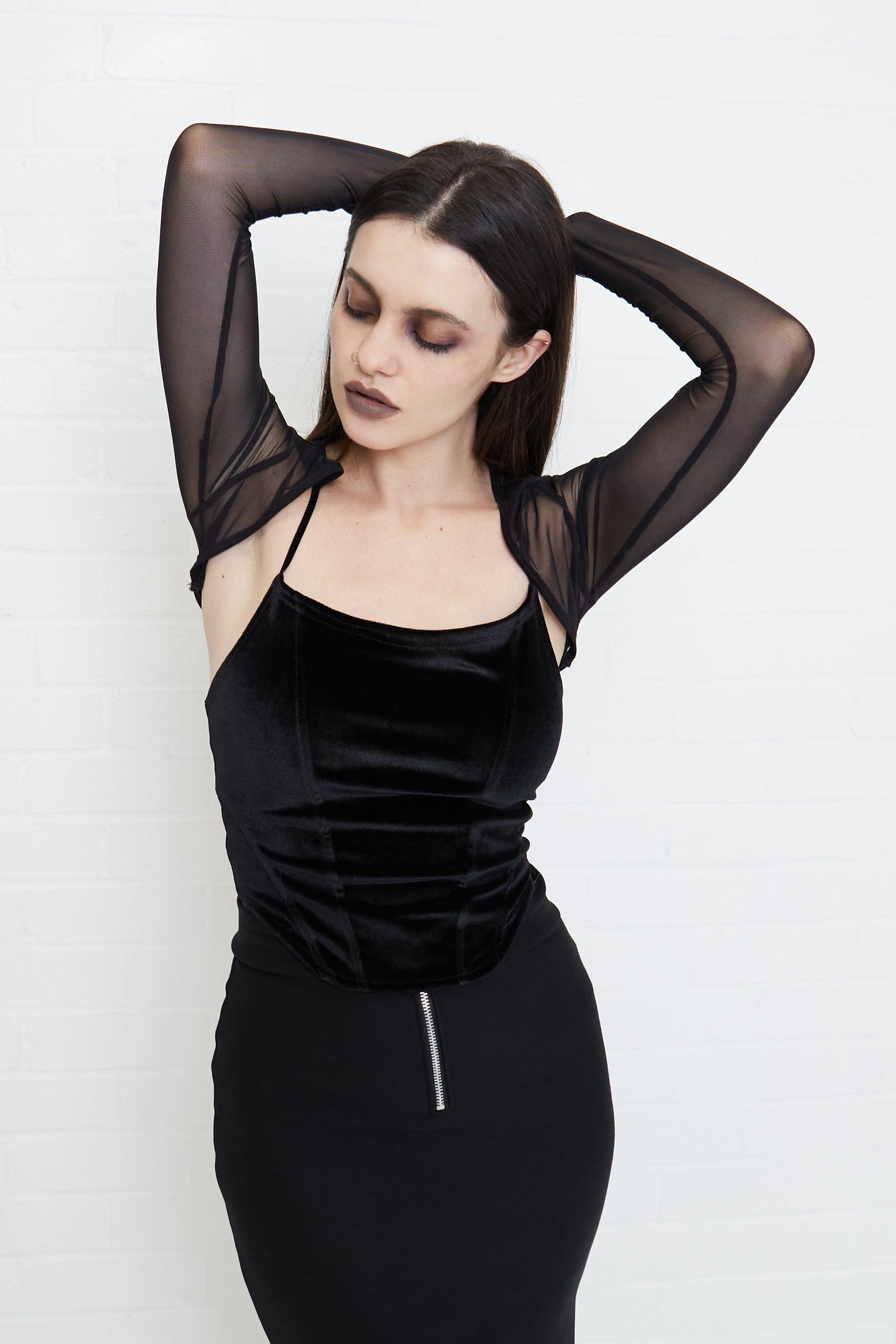 Lealu Mesh Shrug Top - Mary Wyatt London