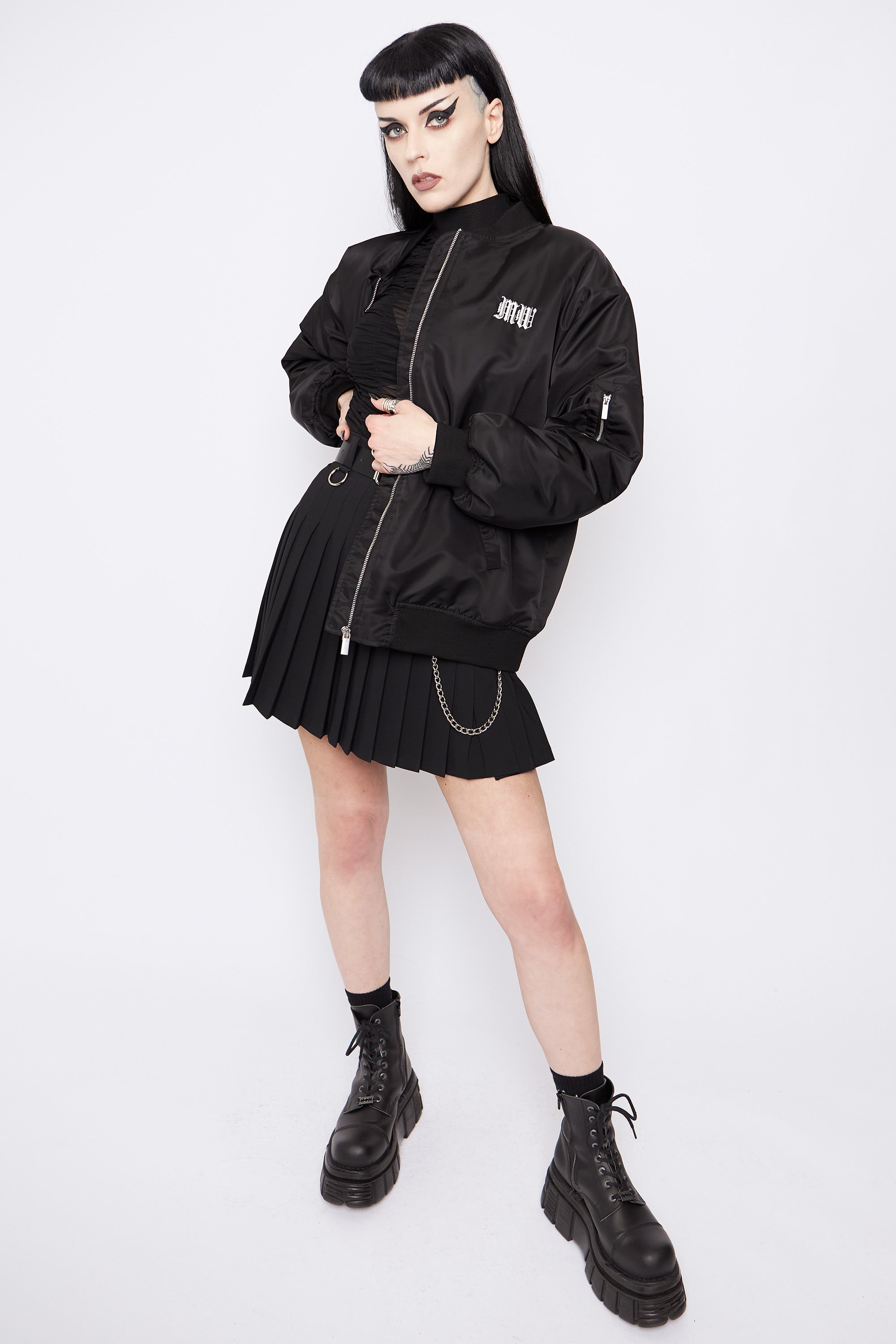 See You In Hell Oversized Bomber Jacket - Mary Wyatt London