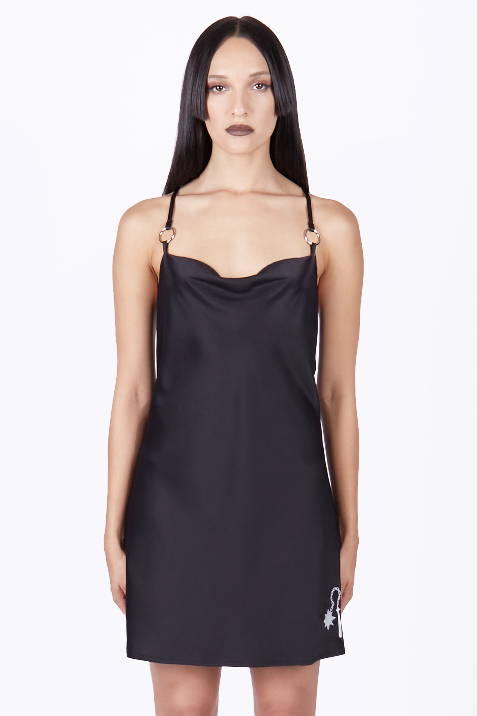 Sigrid Satin O-Ring Slip Dress - Mary Wyatt London