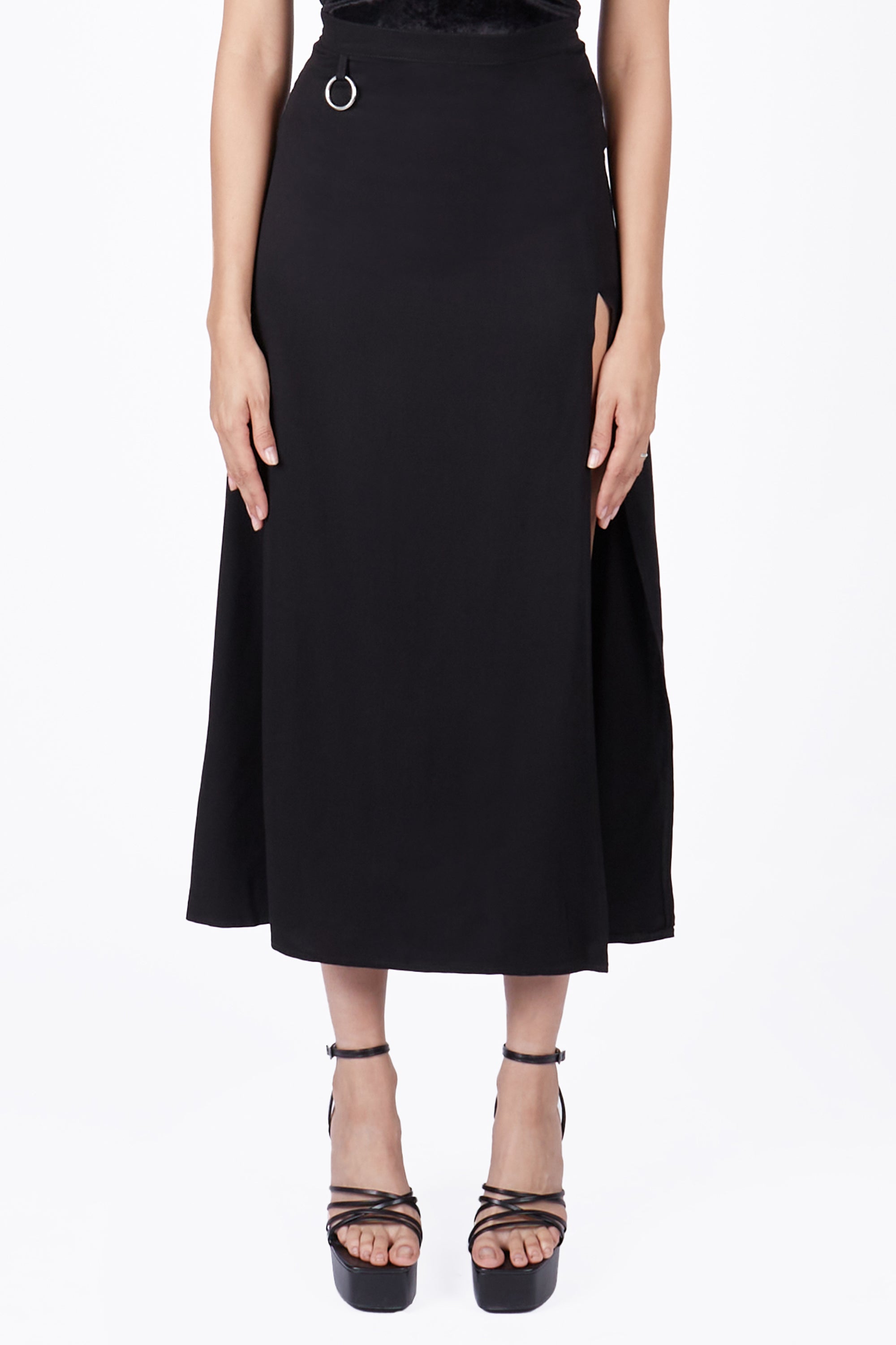 Sofia O-Ring Split Skirt - Mary Wyatt London