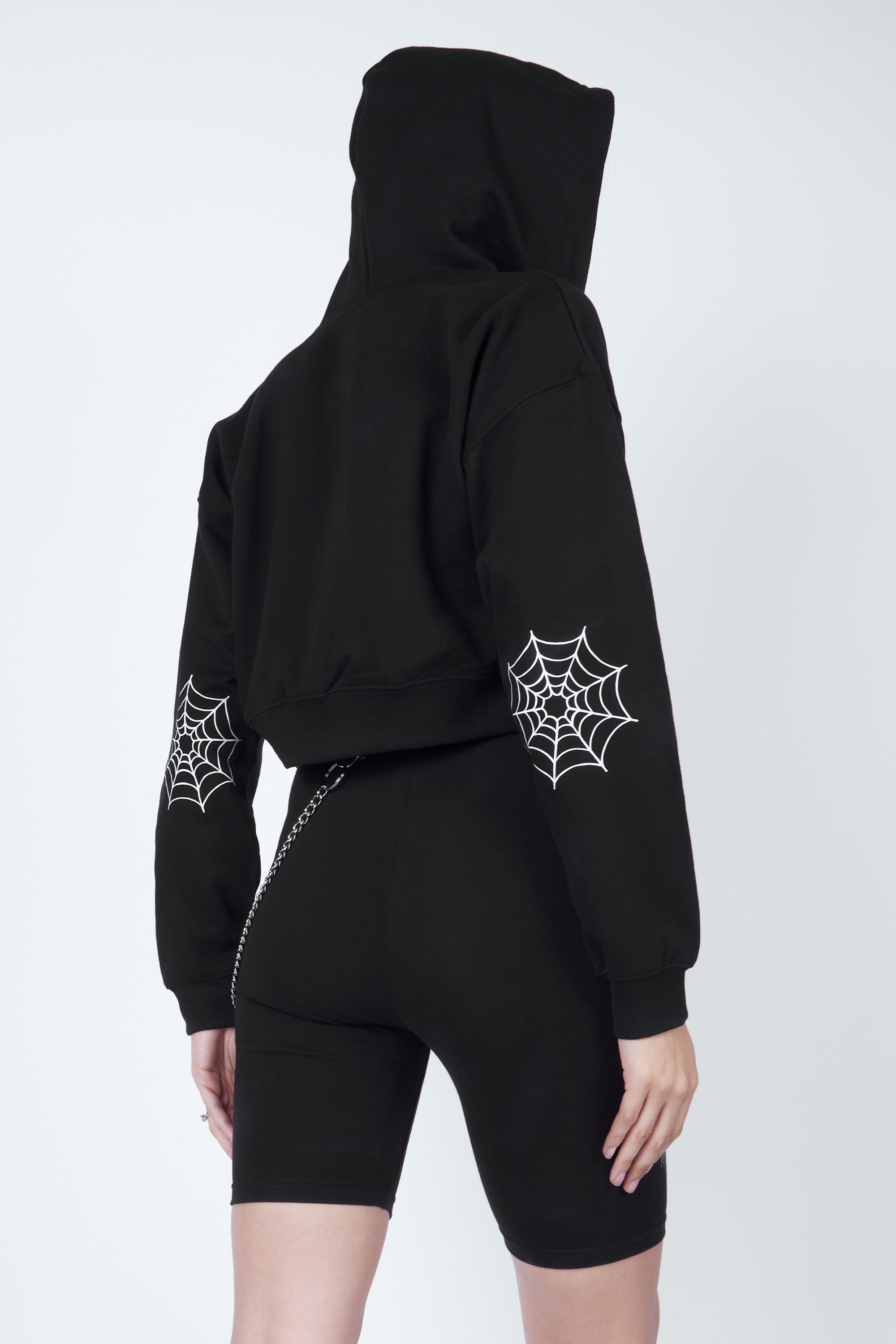 Spinnerette Cropped Zip Hoodie - Mary Wyatt London