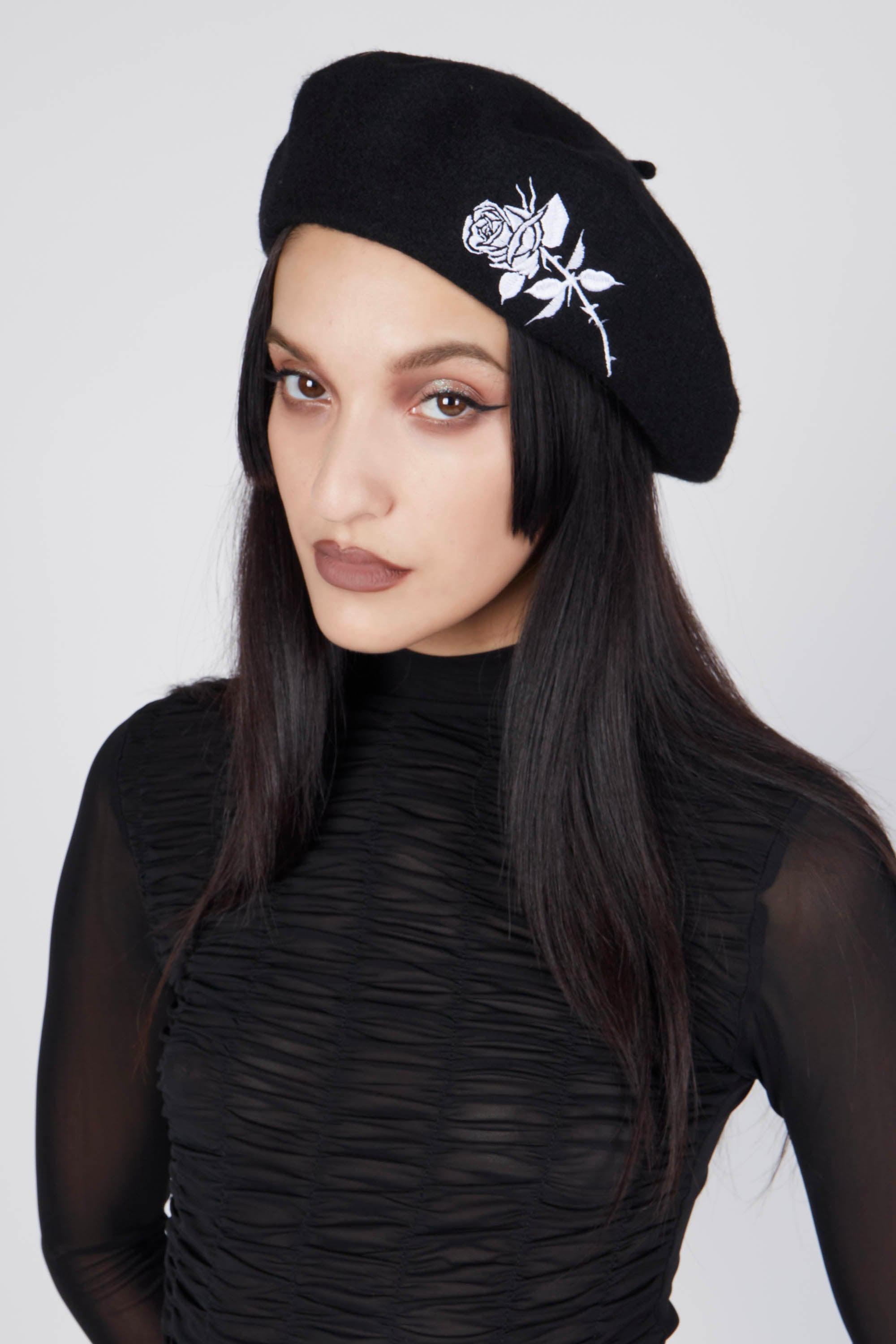 Moesha Black Beret - Mary Wyatt London